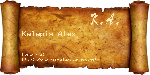 Kalapis Alex névjegykártya